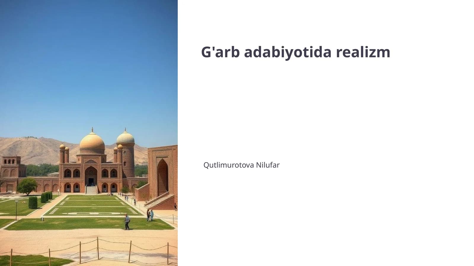 G'arb adabiyotida realizm