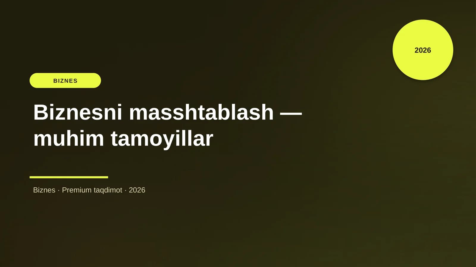Biznesni masshtablash — muhim tamoyillar