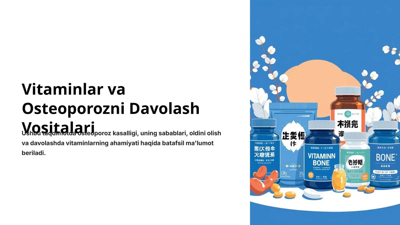 Vitaminlar va Osteoporozni Davolash Vositalari