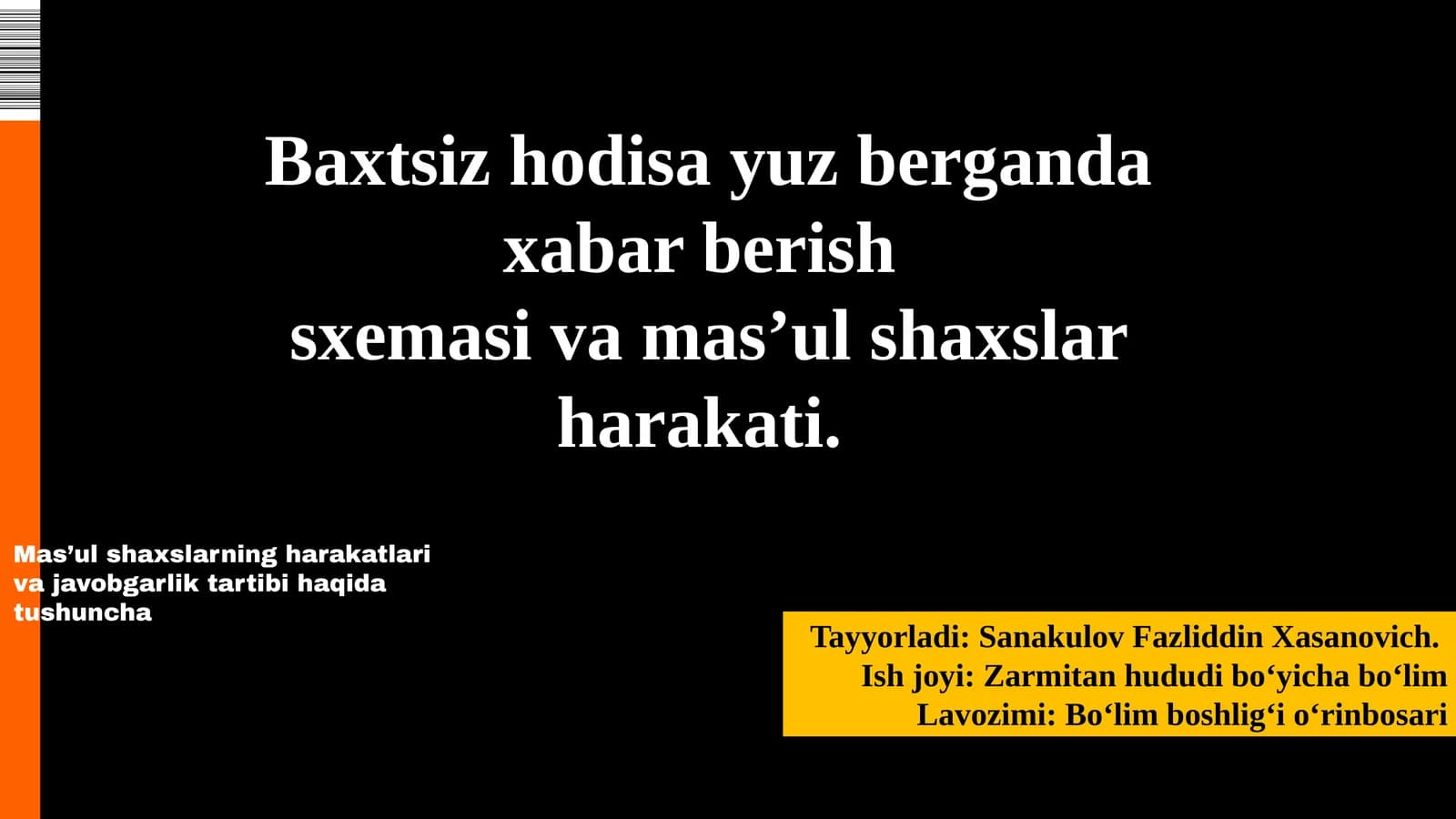 Xabar berish sxemasi haqida tushuncha