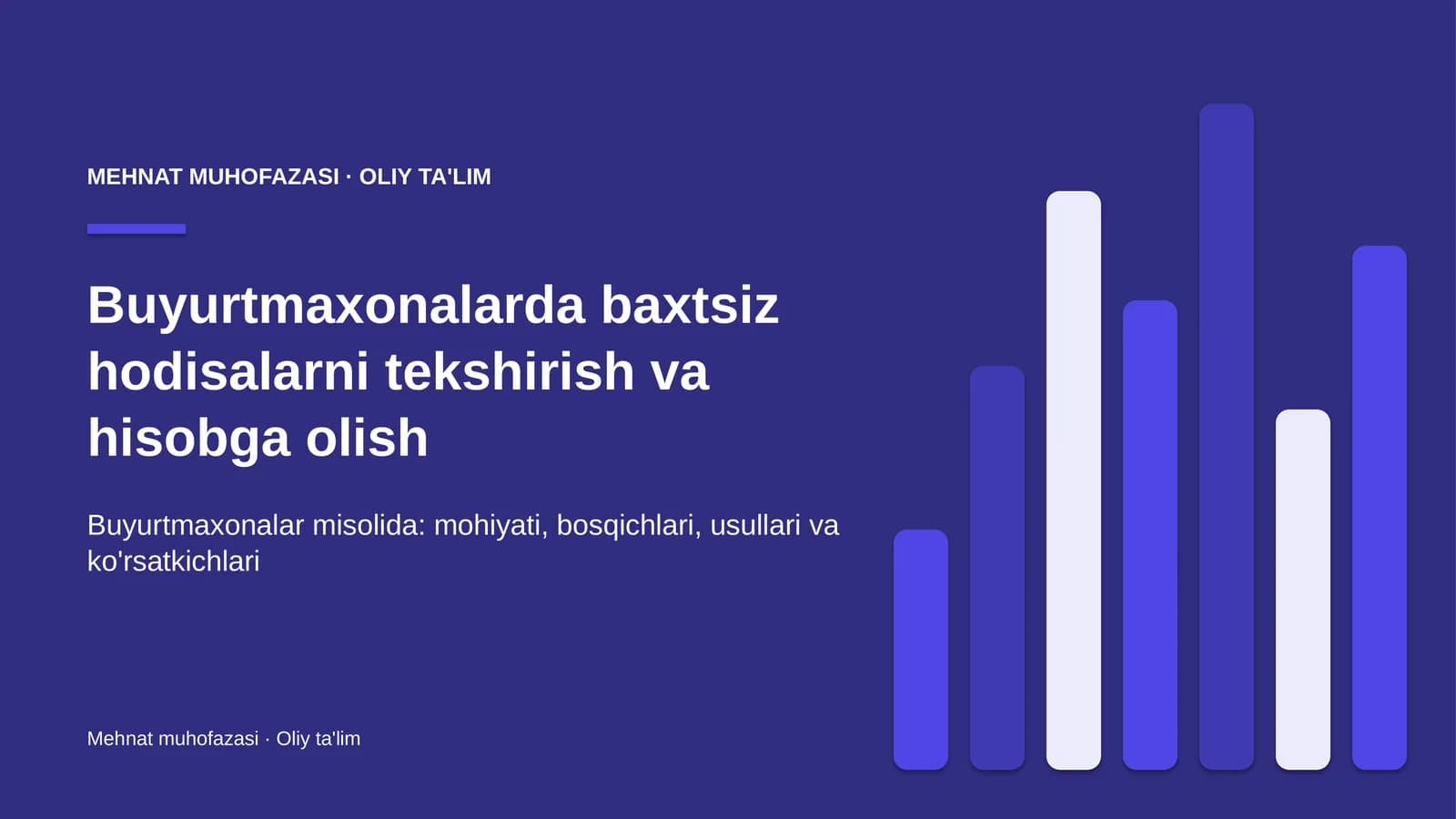 Buyurtmaxonalarda baxtsiz hodisalarni tekshirish va hisobga olish