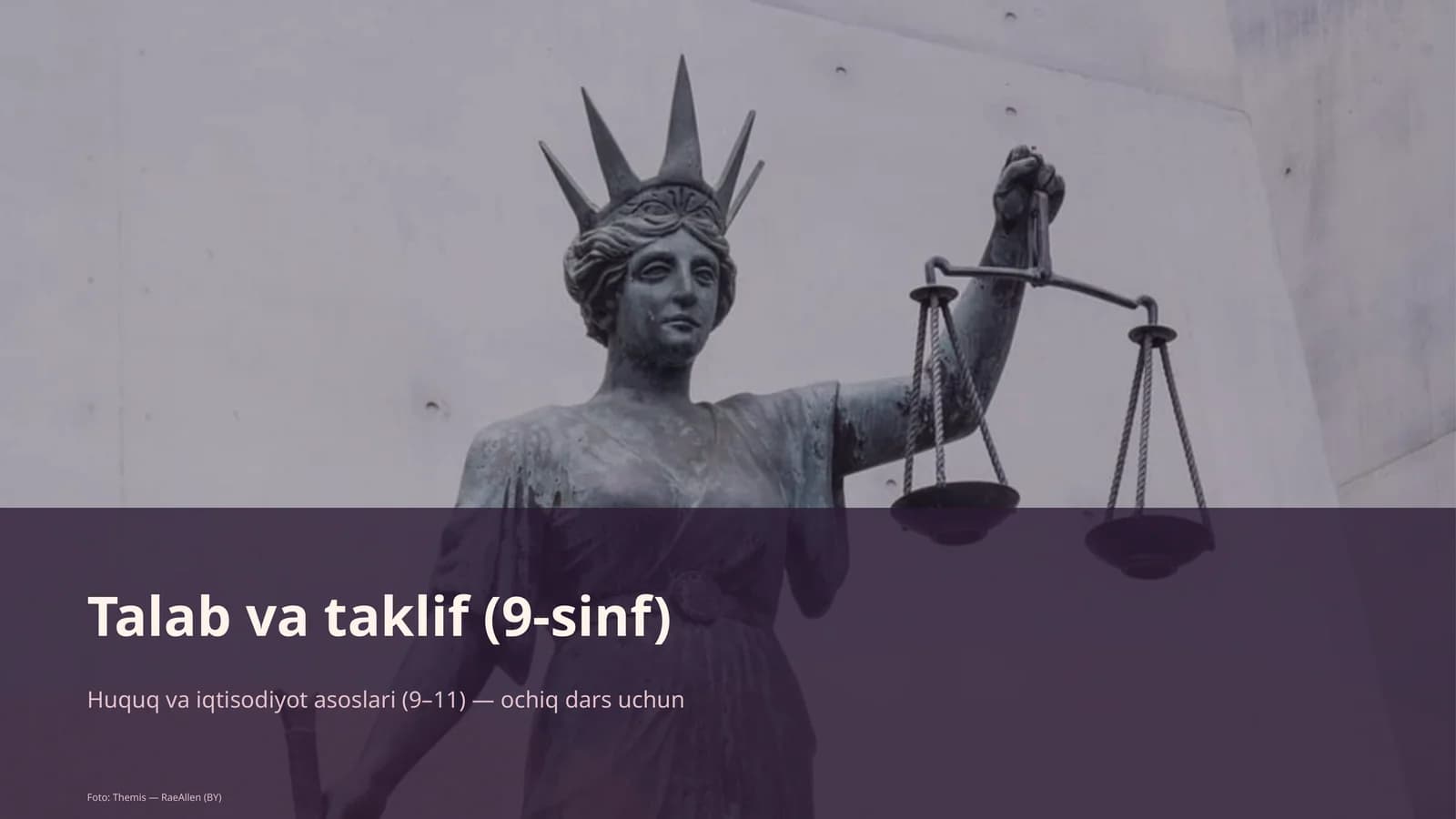 Talab va taklif (9-sinf)