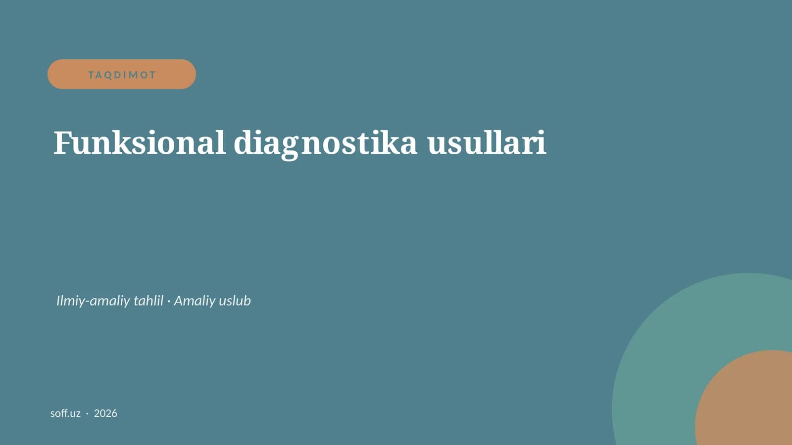Funktsional diagnostika usullari