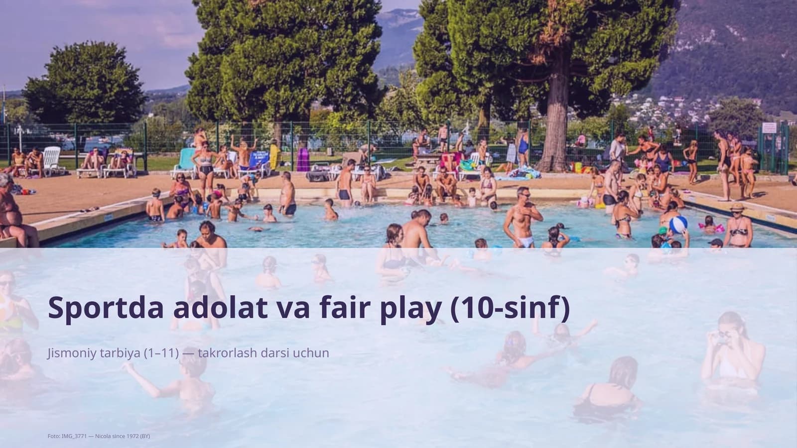 Sportda adolat va fair play (10-sinf)