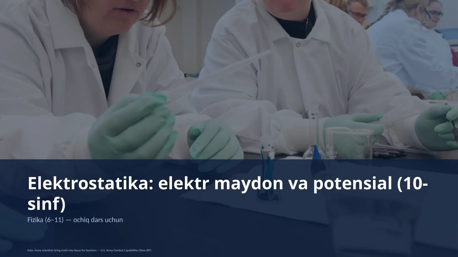 Elektrostatika: elektr maydon va potensial (10-sinf)