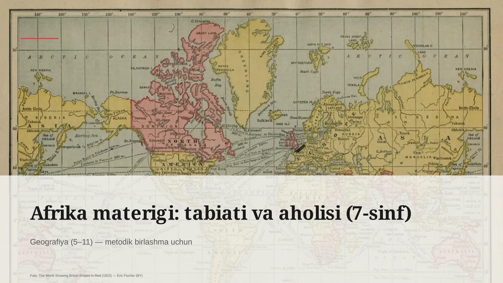 Afrika materigi: tabiati va aholisi (7-sinf)