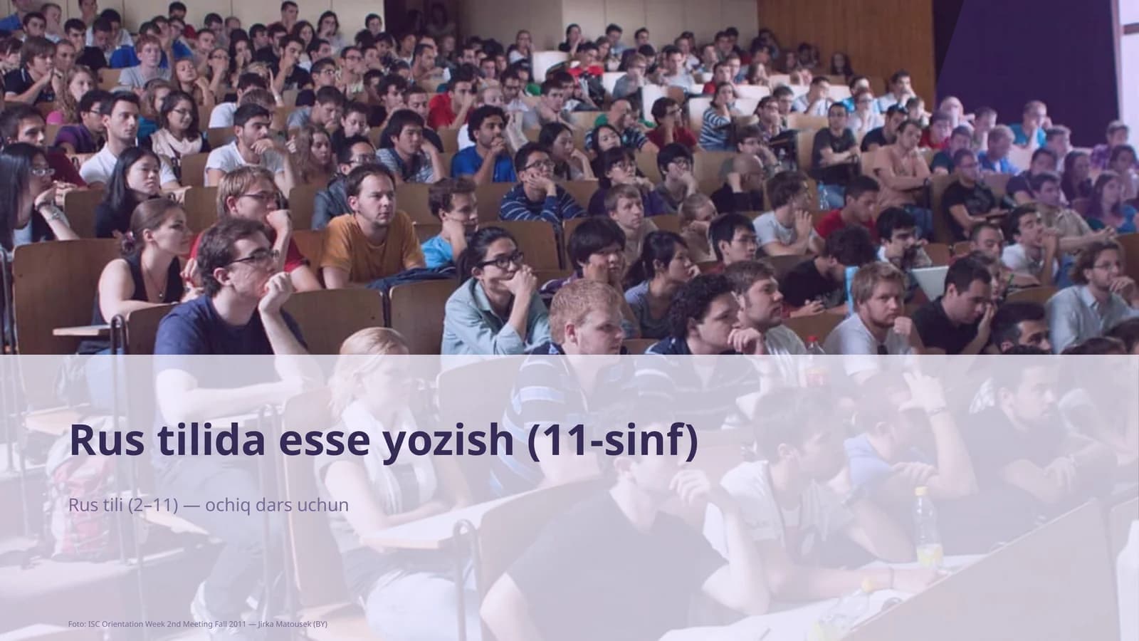 Rus tilida esse yozish (11-sinf)