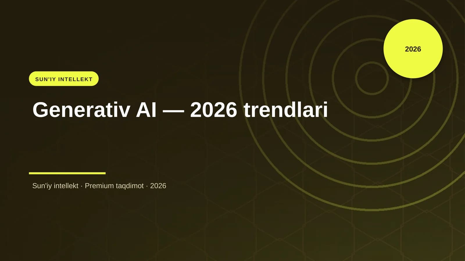 Generativ AI — 2026 trendlari