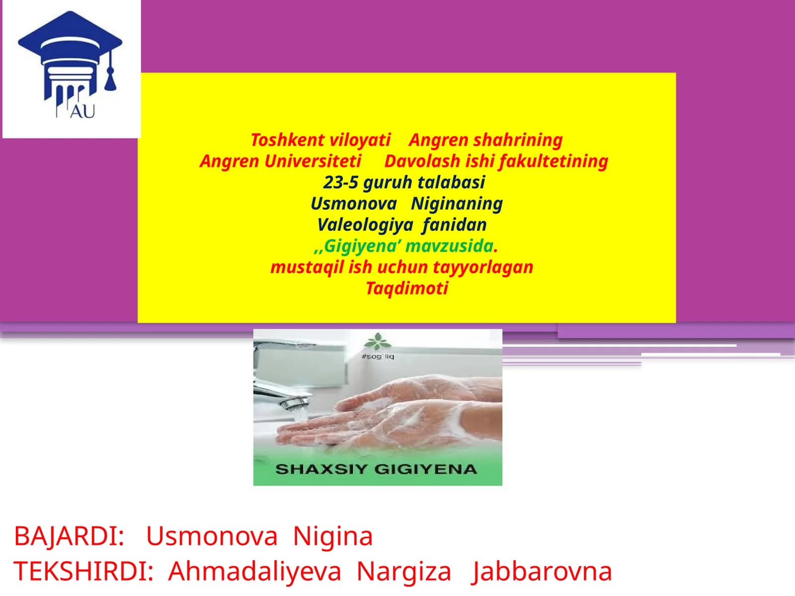 Gigiyena’mavzusida