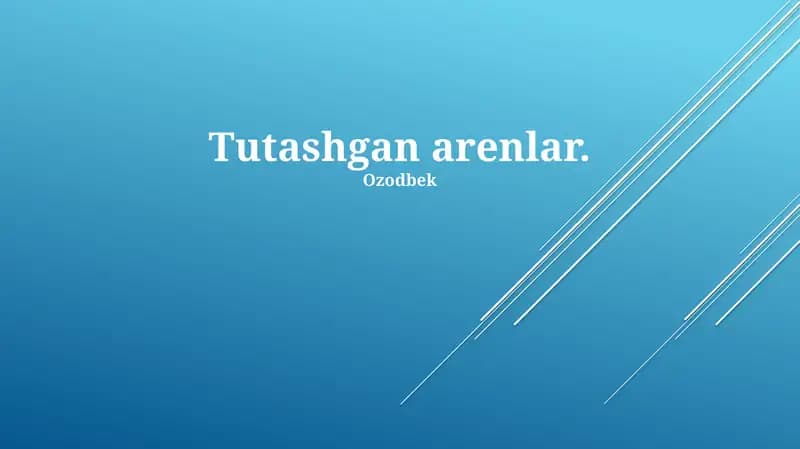 Tutashgan arenlar