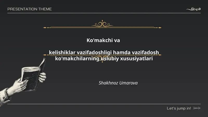 Ko'makchi va kelishiklar vazifadoshligi hamda vazifadosh ko'makchilarning uslubiy xususiyatlari