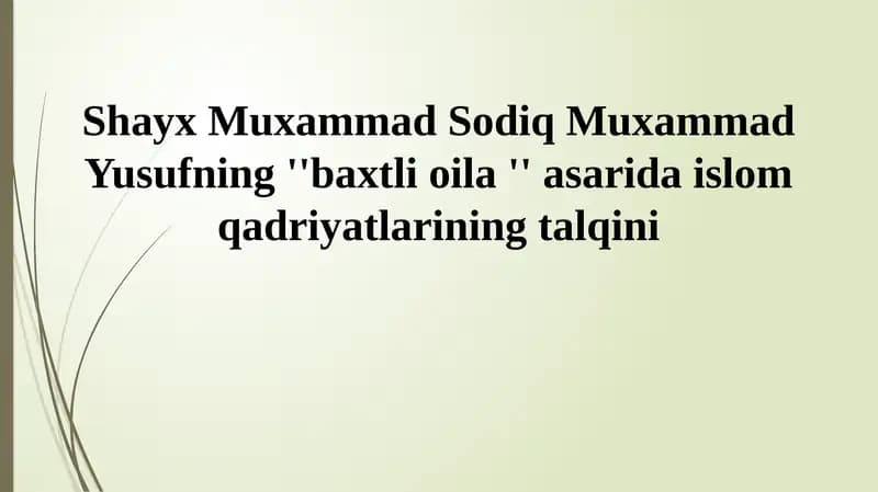 Baxtli oila