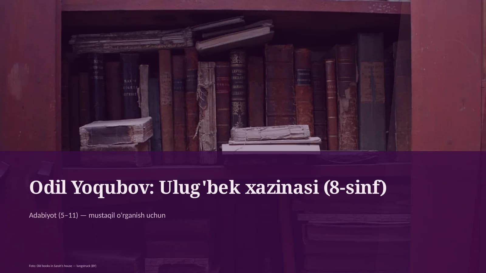 Ulug'bek xazinasi (8-sinf)