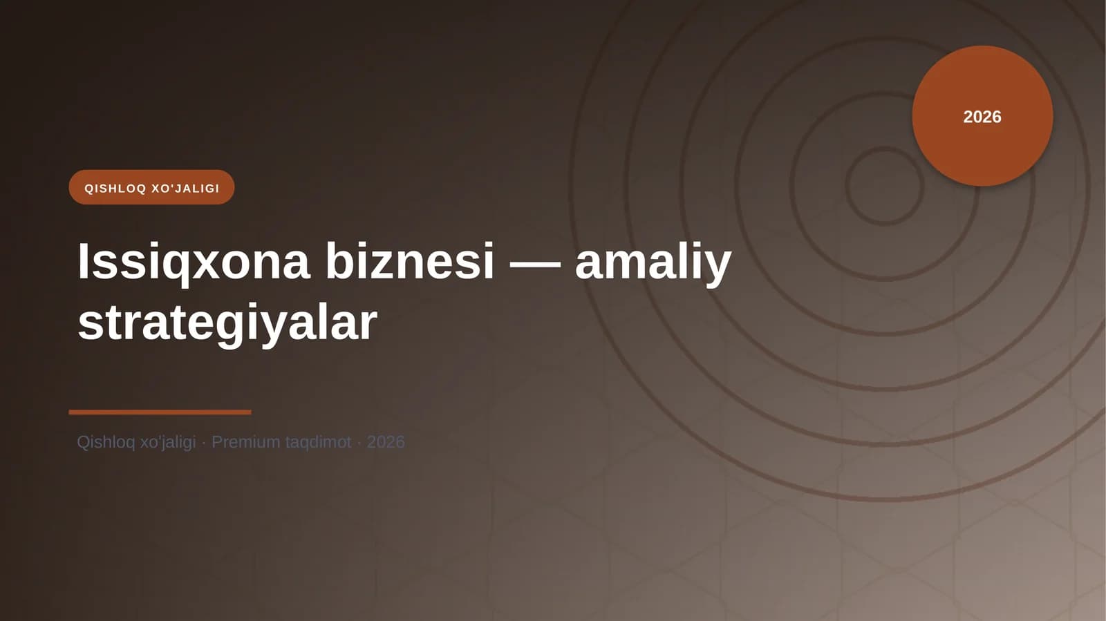 Issiqxona biznesi — amaliy strategiyalar