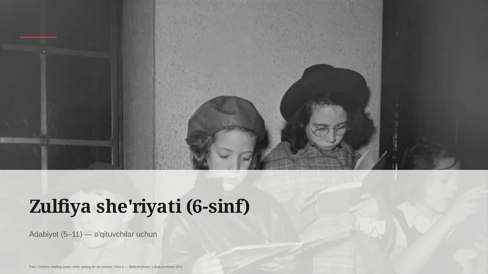 Zulfiya she'riyati (6-sinf)