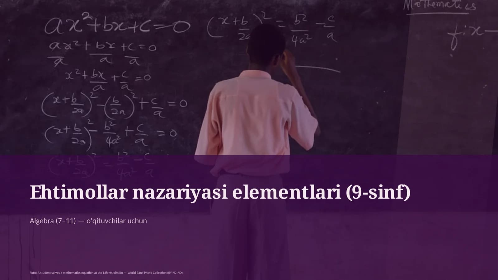 Ehtimollar nazariyasi elementlari (9-sinf)
