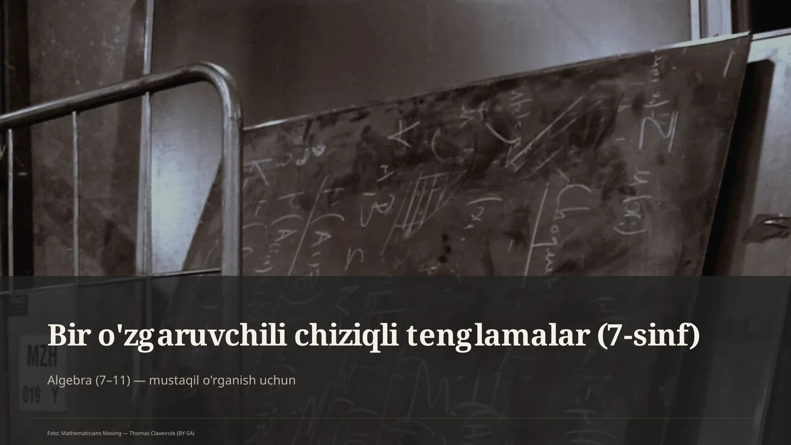 Algebra (7–11) — mustaqil o'rganish uchun