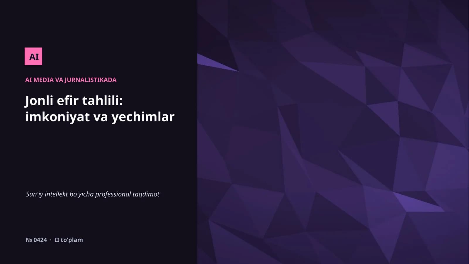 AI MEDIA VA JURNALISTIKADA