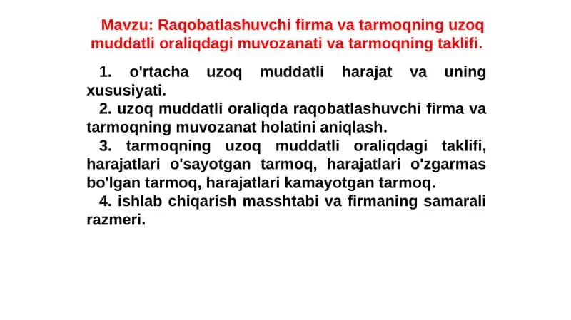 Uzoq muddatli oralig'i firmavatarmoq