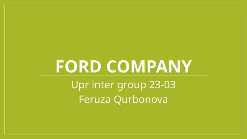 Ford Motor Company