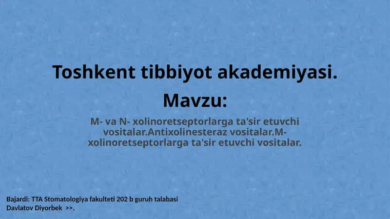 M-xolinomimetiklar