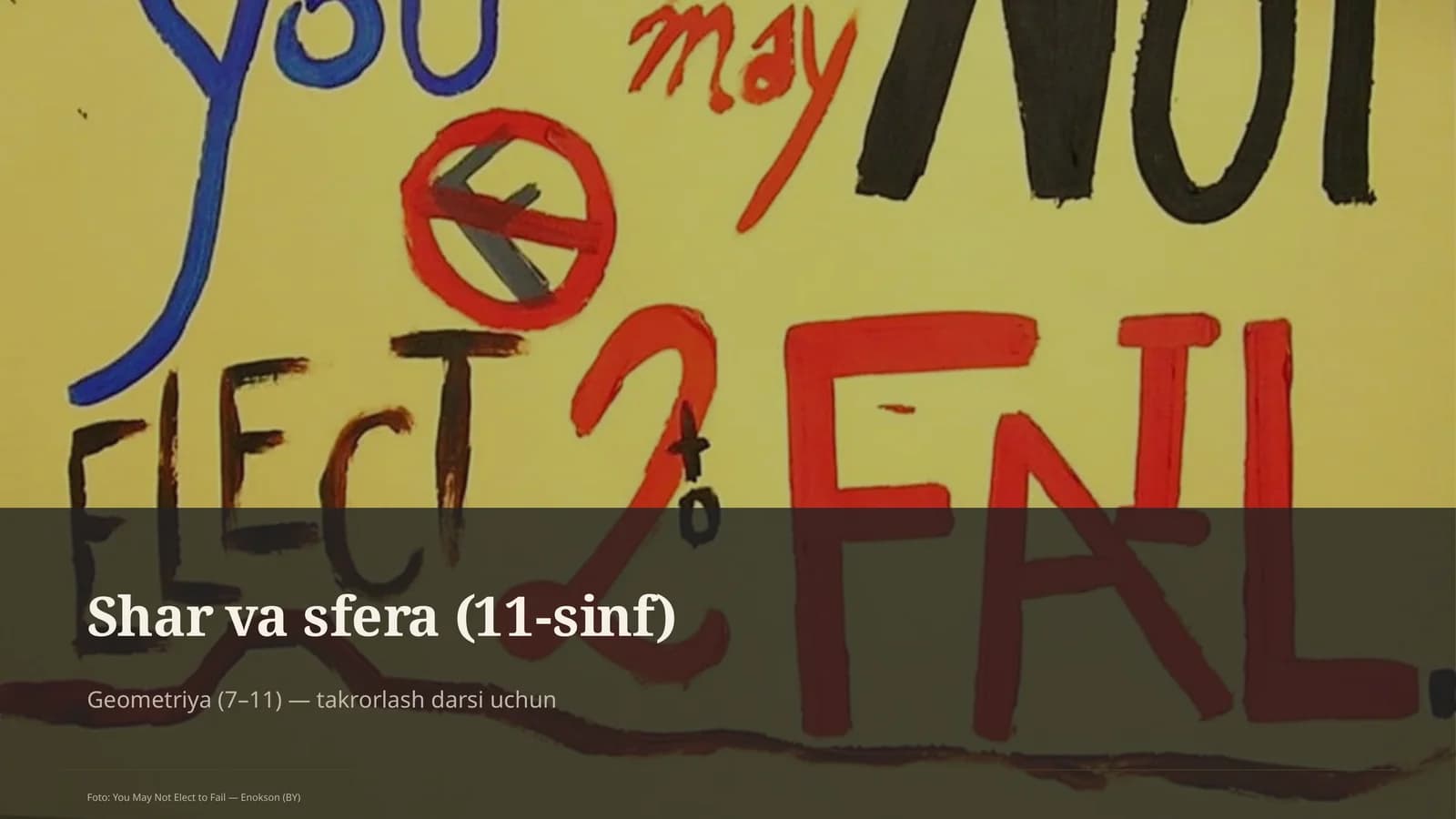 Shar va sfera (11-sinf)