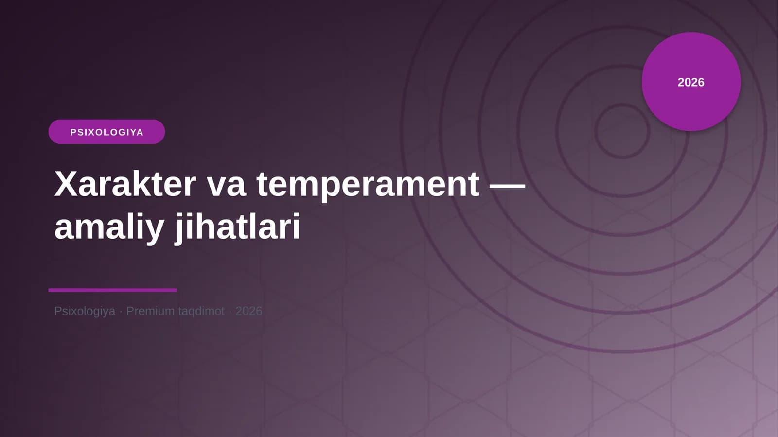 Xarakter va temperament — amaliy jihatlari