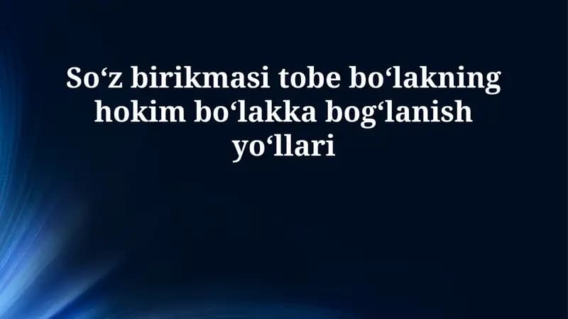 Moslashuv va bitishuv