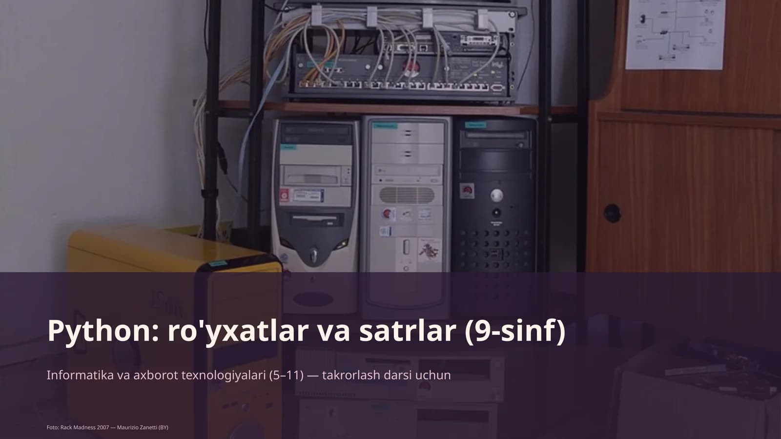 Python: ro'yxatlar va satrlar (9-sinf)