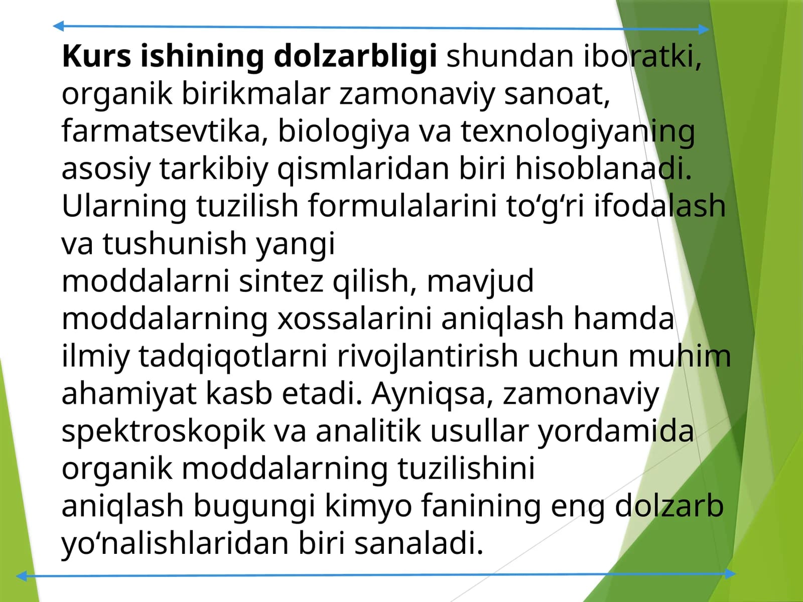 Organik birikmalar tuzilishi