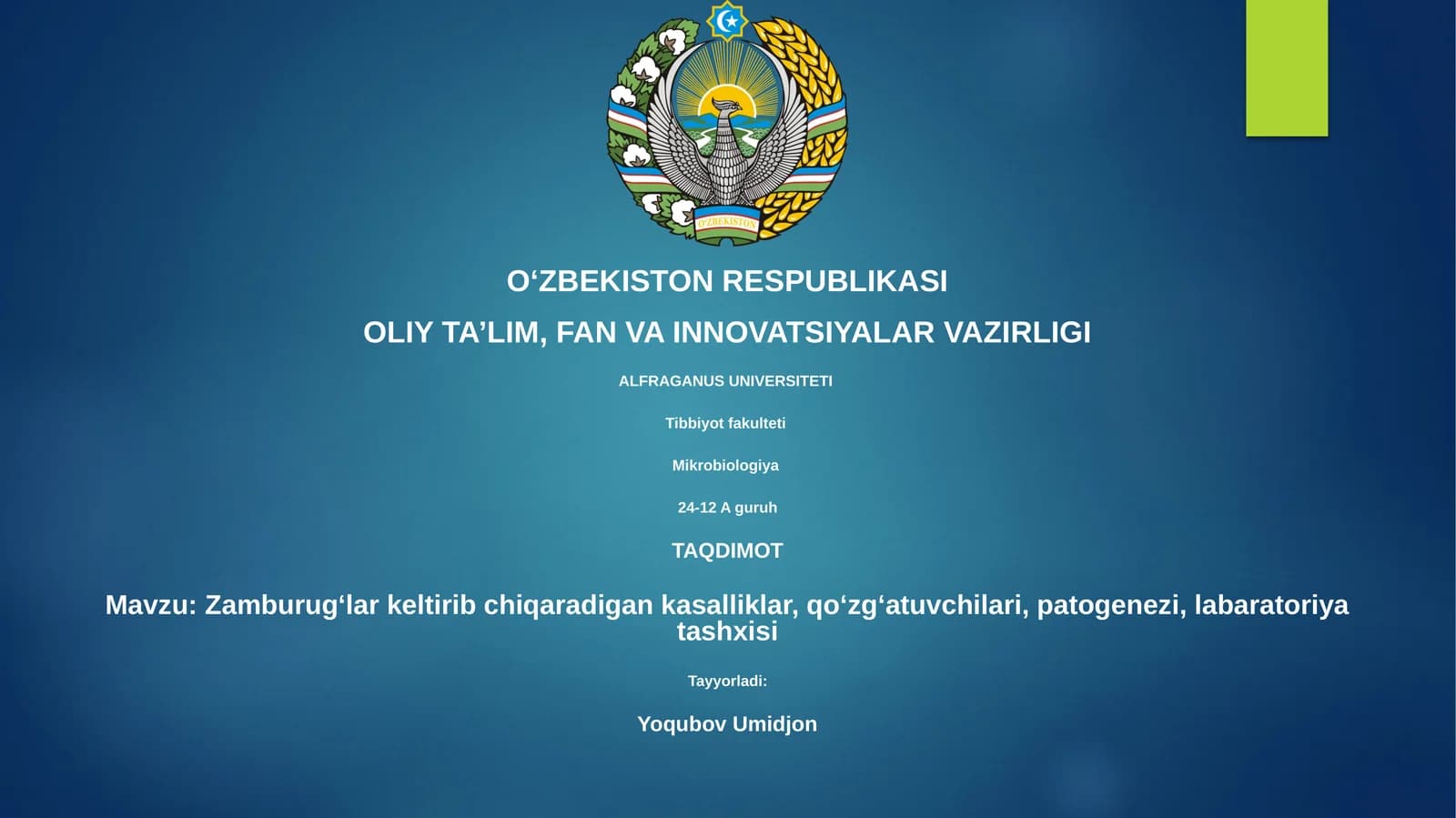 Zamburugʻlar keltirib chiqaradigan kasalliklar, qoʻzgʻatuvchilari, patogenezi, labaratoriya tashxisi