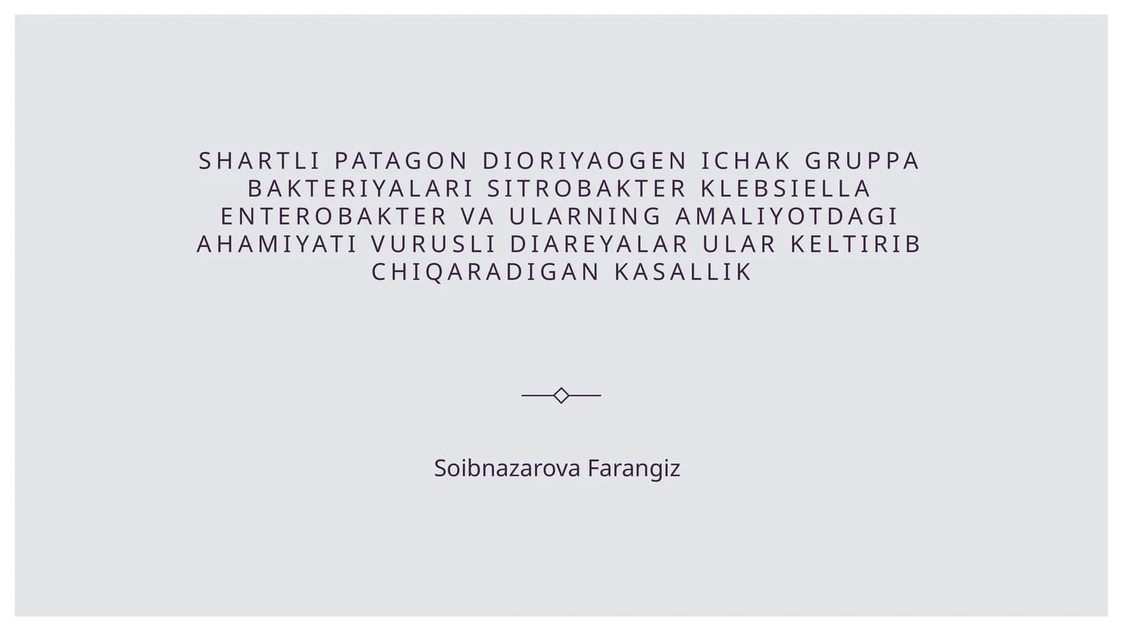 Shartli patagon dioriyaogen ichak gruppa bakteriyalari