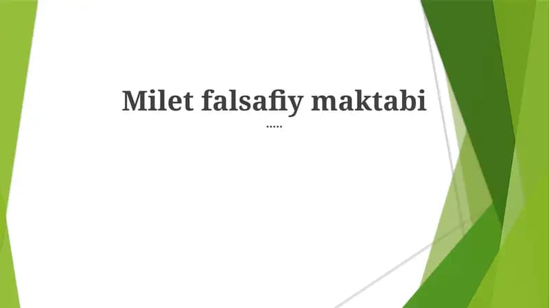 Milet falsafiy maktabi