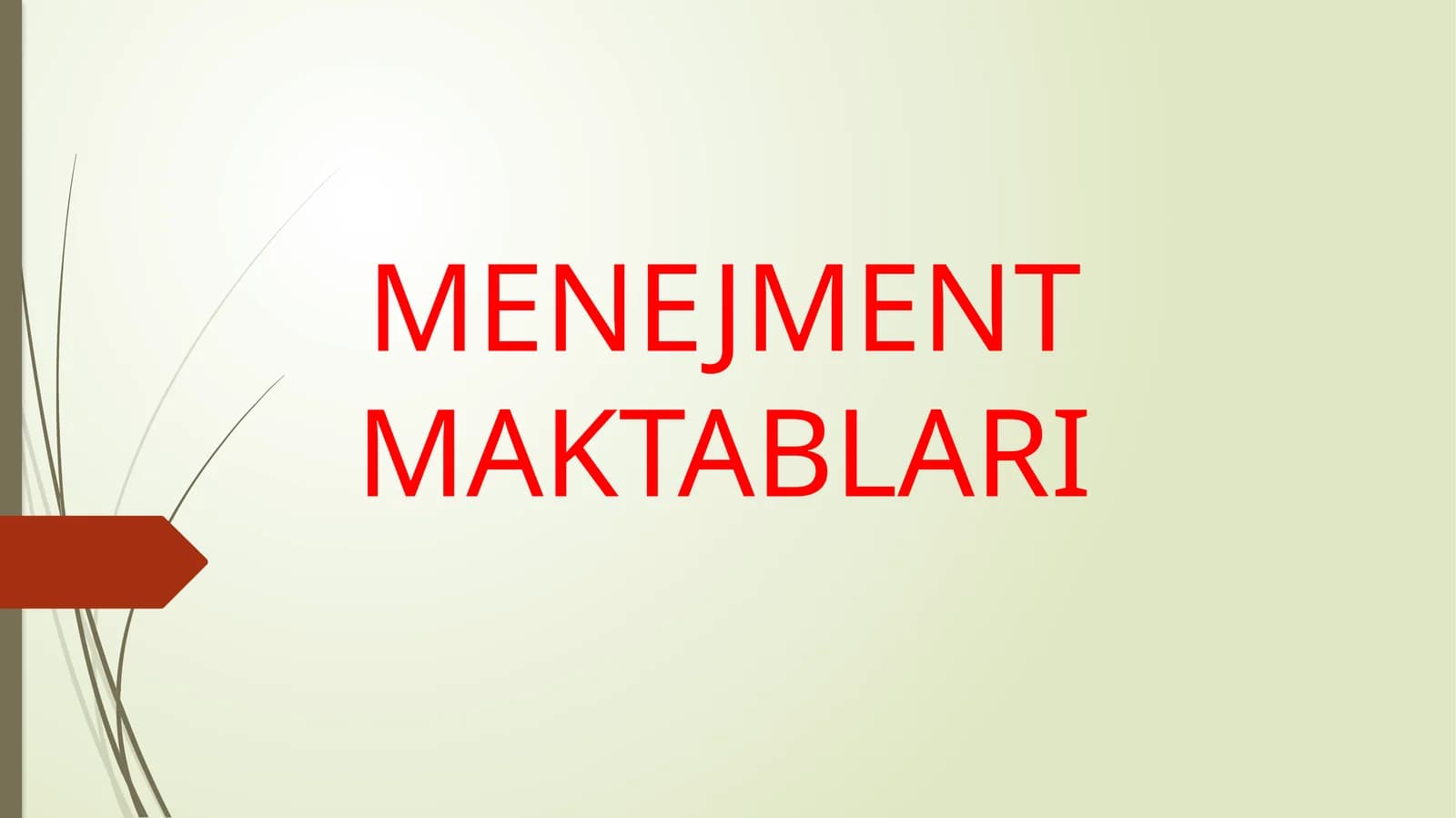 MENEJMENT MAKTABLARI