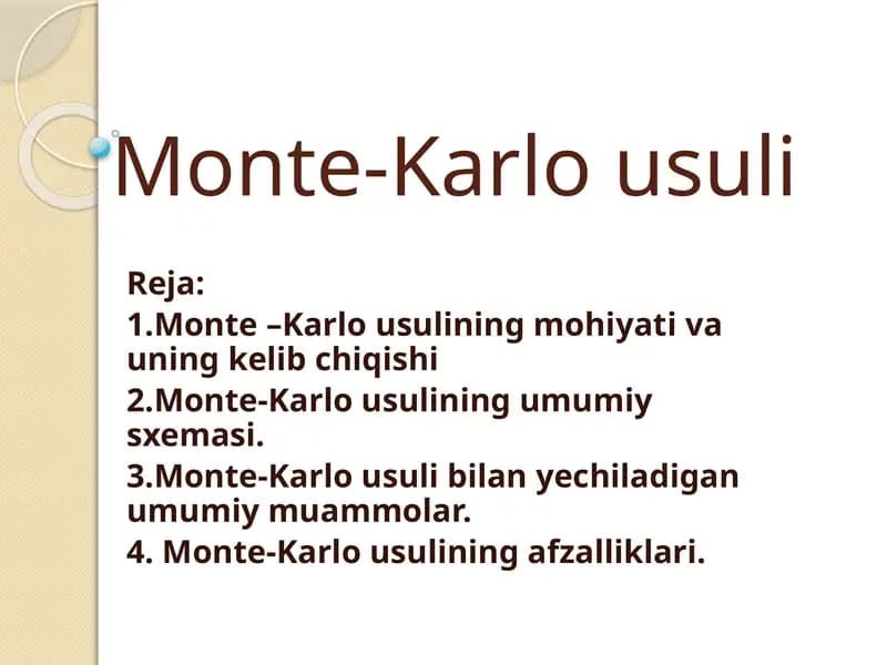 Monte-Karlo usuli