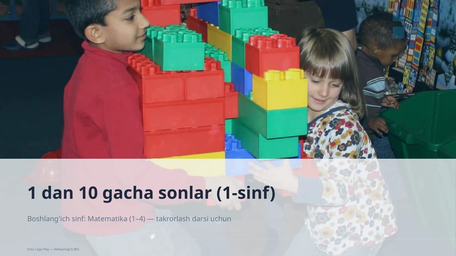 1 dan 10 gacha sonlar (1-sinf)