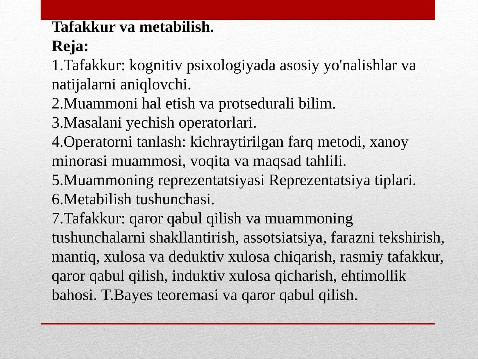 Tafakkur va metabilish