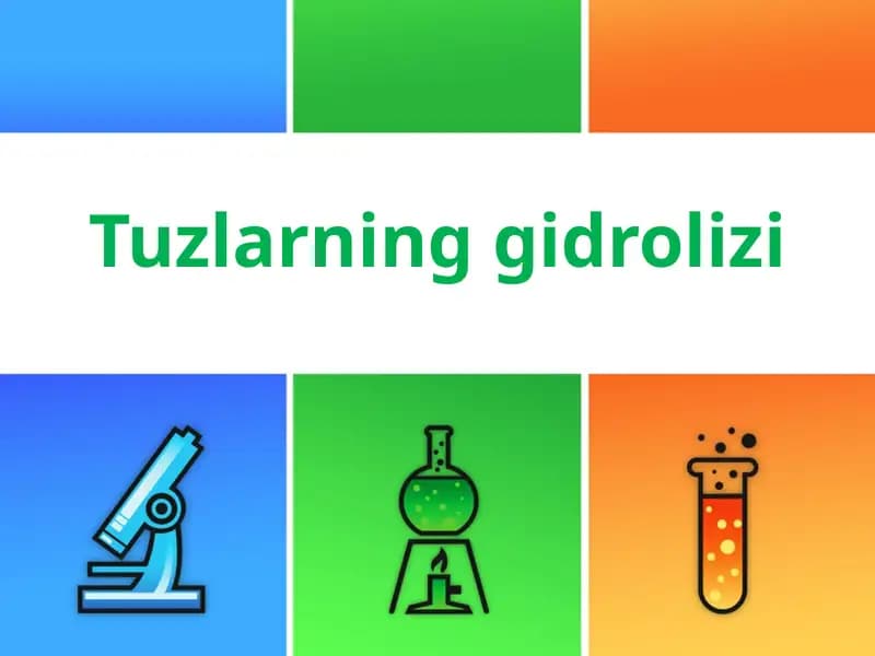 Tuzlarning gidrolizi.