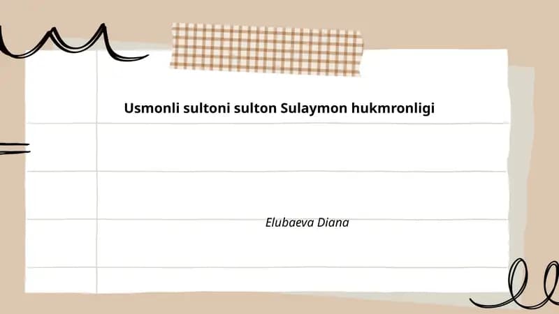 Usmonli sultoni sulton Sulaymon hukmronligi