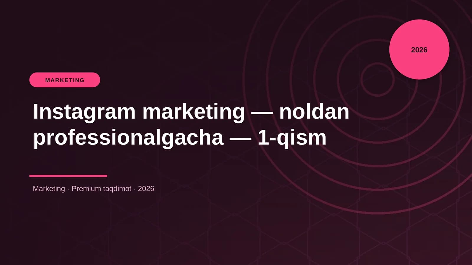 Instagram marketing — noldan professionalgacha — 1-qism