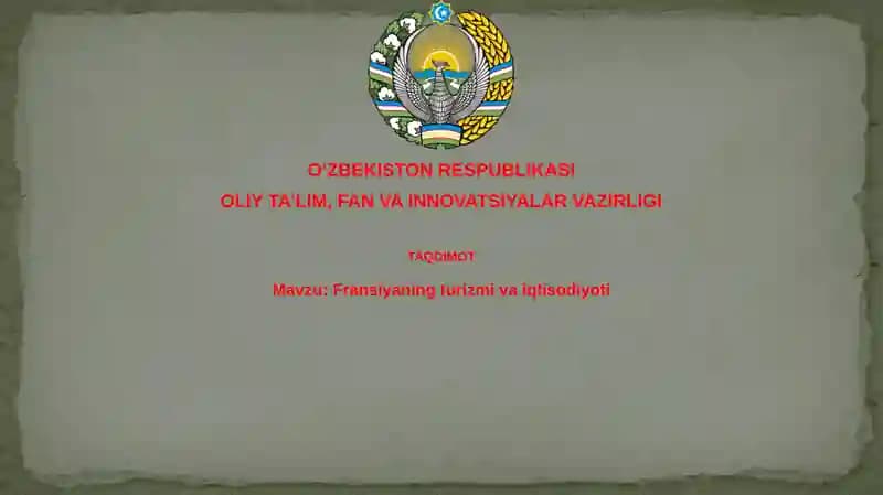 Fransiyaning turizmi va iqtisodiyoti