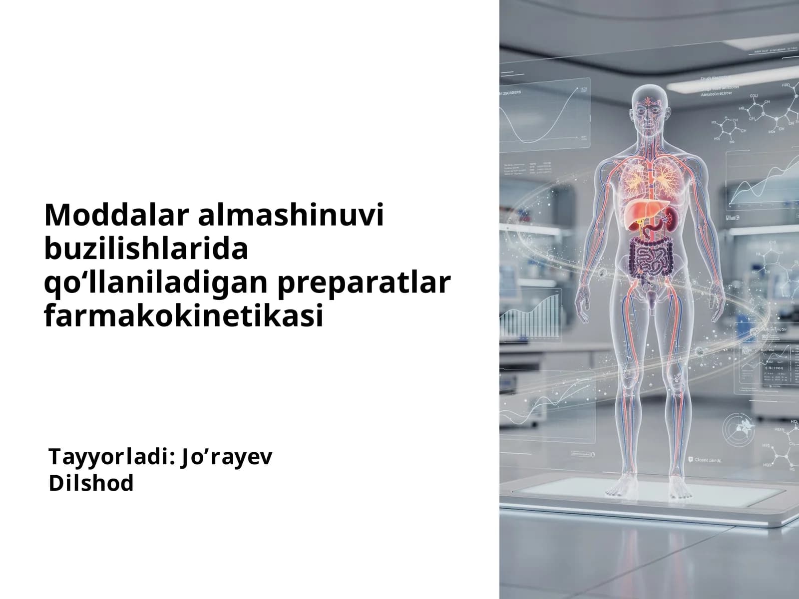 Moddalar almashinuvi buzilishlarida qo‘llaniladigan preparatlar farmakokinetikasi