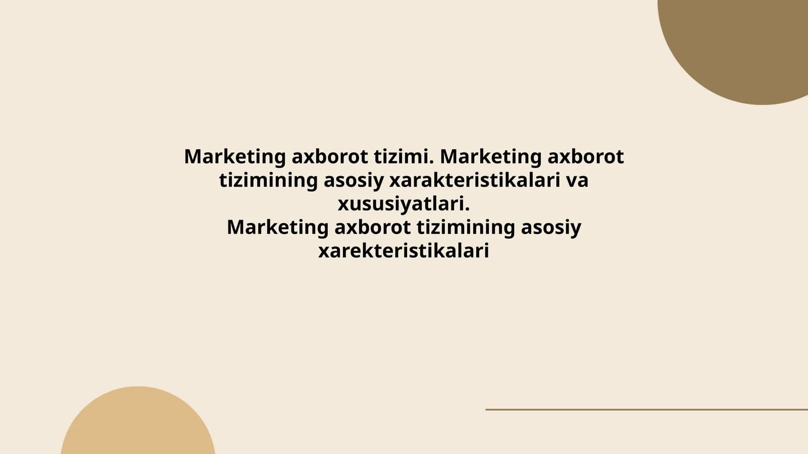 Marketing axborot tizimi