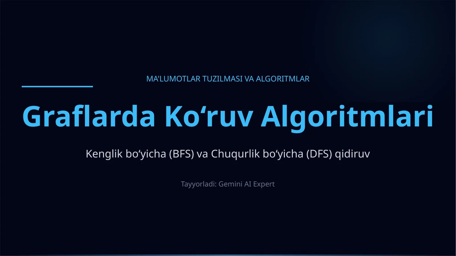 Graflarda ko'ruv algoritmlari