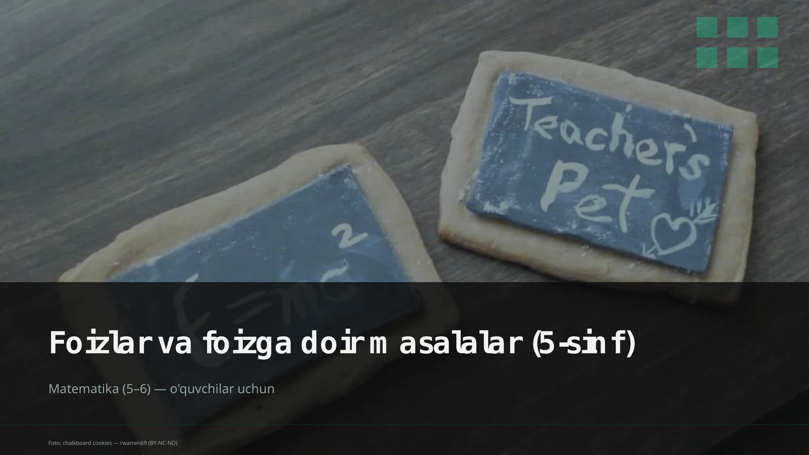 Foizlar va foizga doir masalalar (5-sinf)