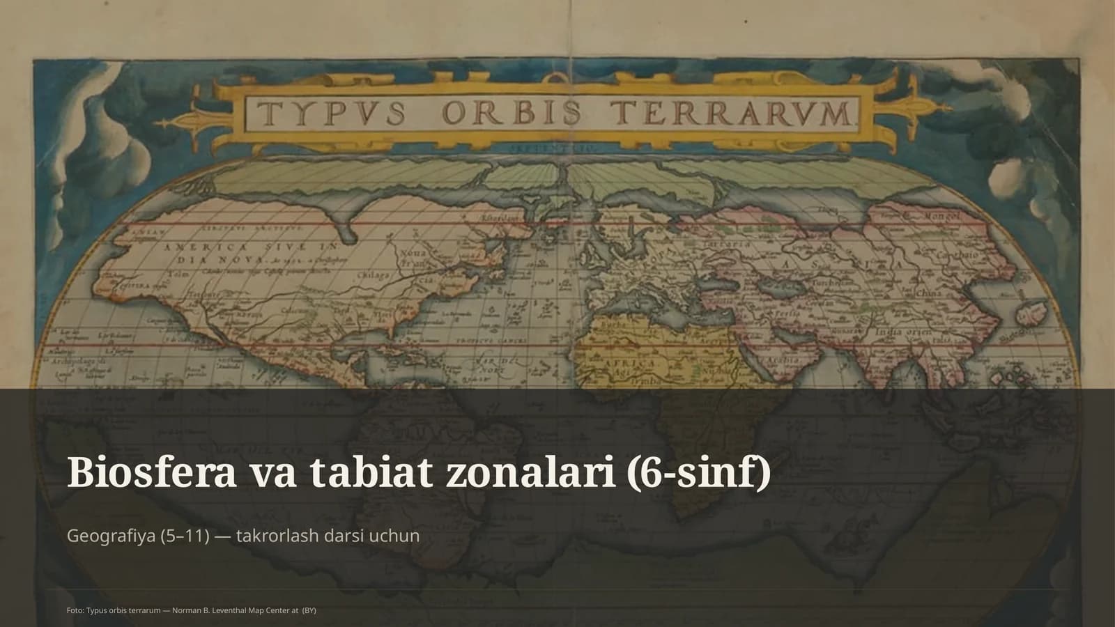Biosfera va tabiat zonalari (6-sinf)