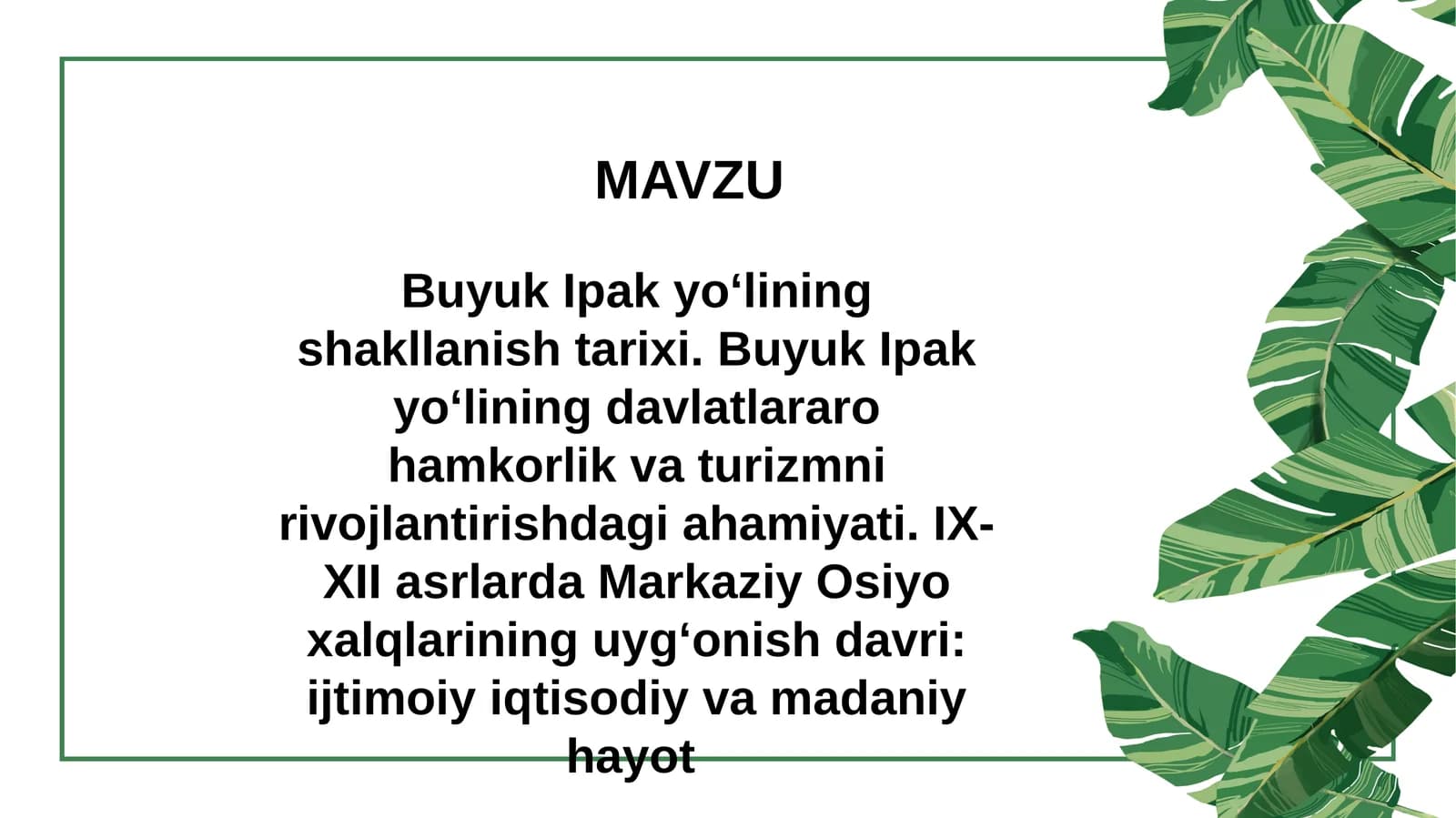 Buyuk Ipakyoʻlining shakllanishi tarixi