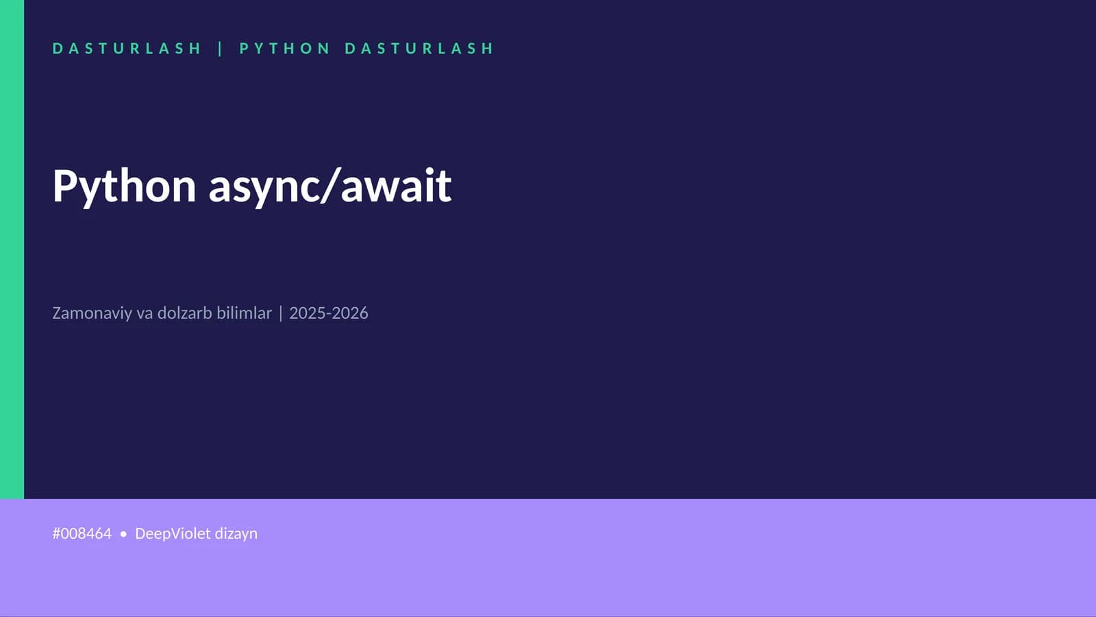 Python async/await