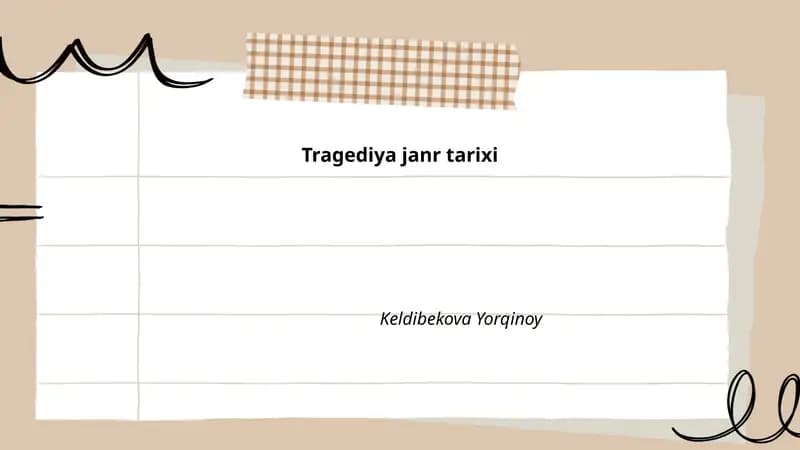 Tragediya janr tarixi