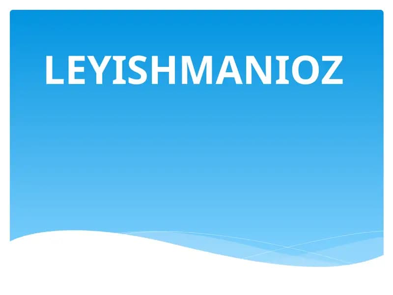 LEYISHMANIOZ